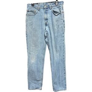 Vintage Levis 550 Womens Jeans 33 Blue Relaxed Grunge Skater Faded Y2K STAIN RIP